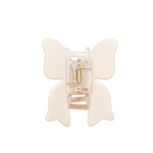 Emi Jay Cream Butterfly Bow Hair Claw Clip in Custard